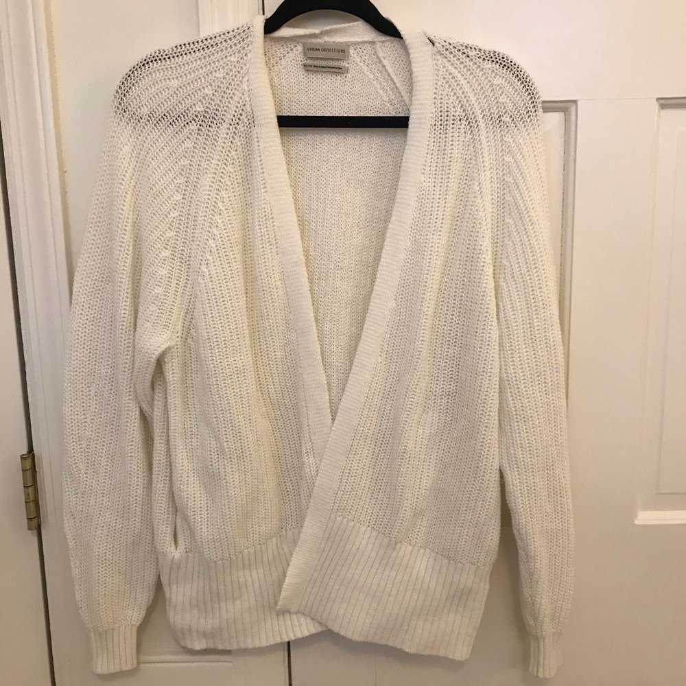 White cardigan